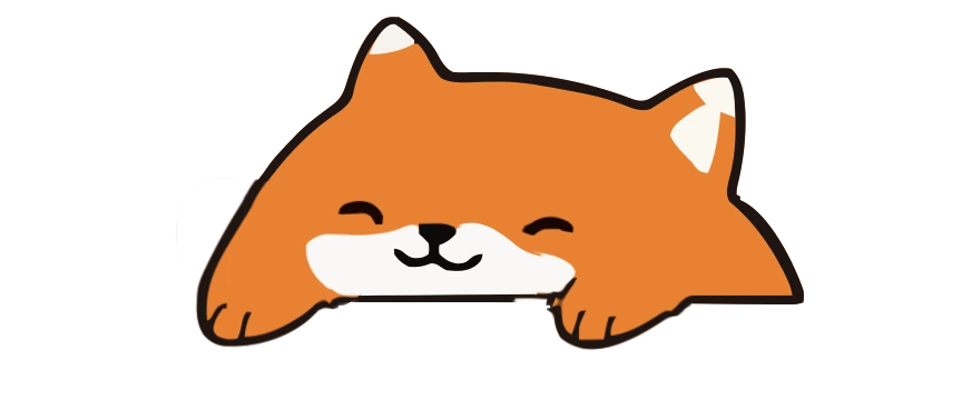 The fox asleep with both paws down and its eyes closed